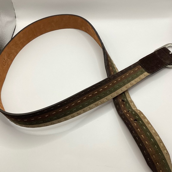 Rare Vintage Cole Haan Leather & Suede 4 Color Belt - Picture 4 of 15